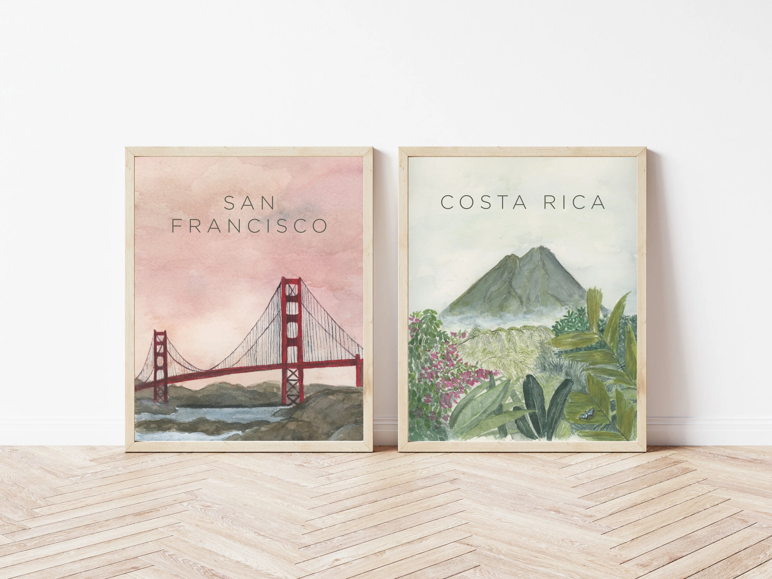 San Francisco Watercolor Art Print — Rebekah Nicole Ink